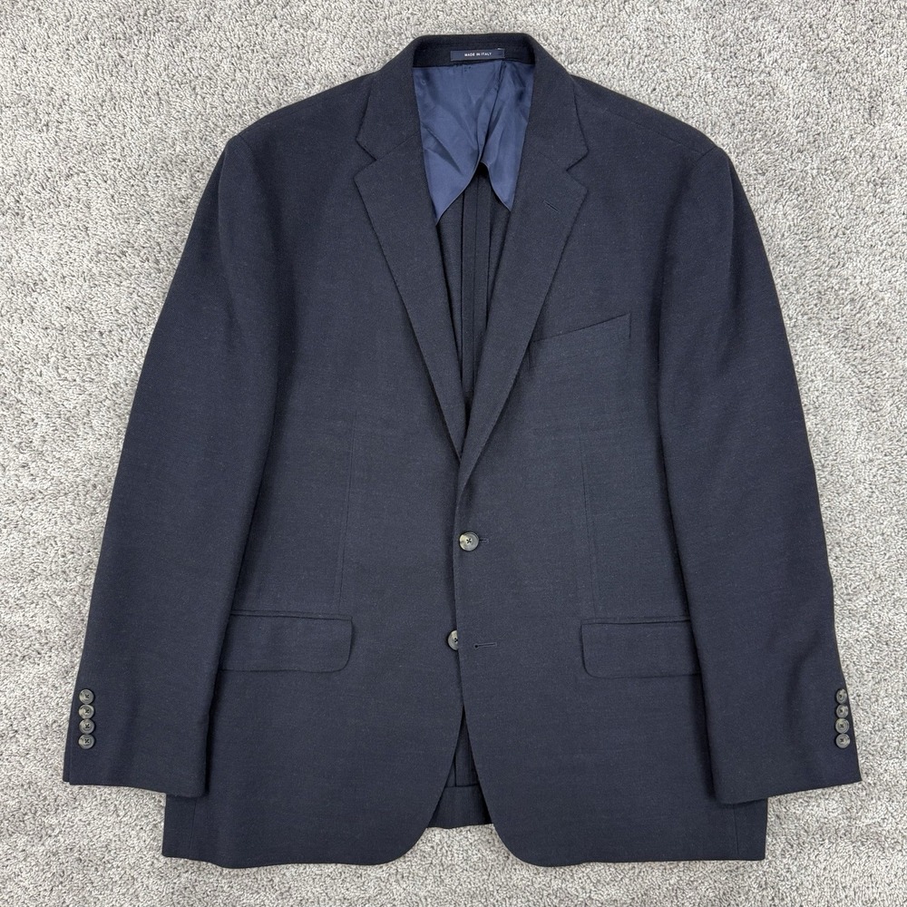 Cremieux Loro Piana Hopsack Wool Blazer Mens 46R Navy Unstructured Made In Italy